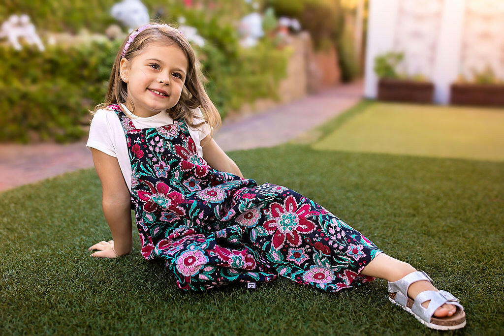 Dungaree- Flower Flare - Babalu boutique