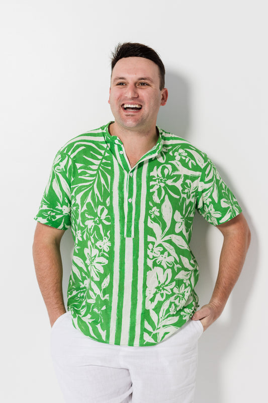 Men’s shirt - Green floral