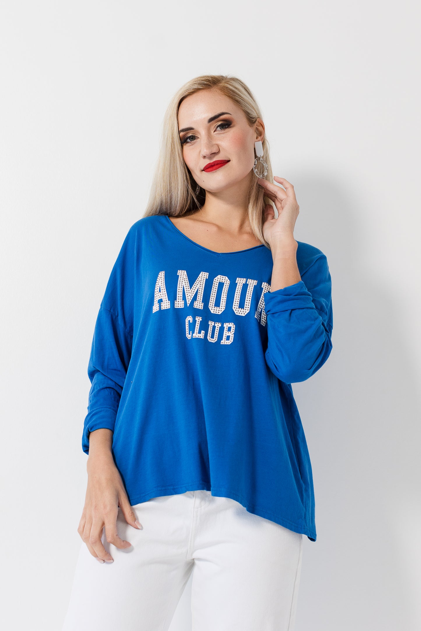 Italian top- Amour club (Blue)