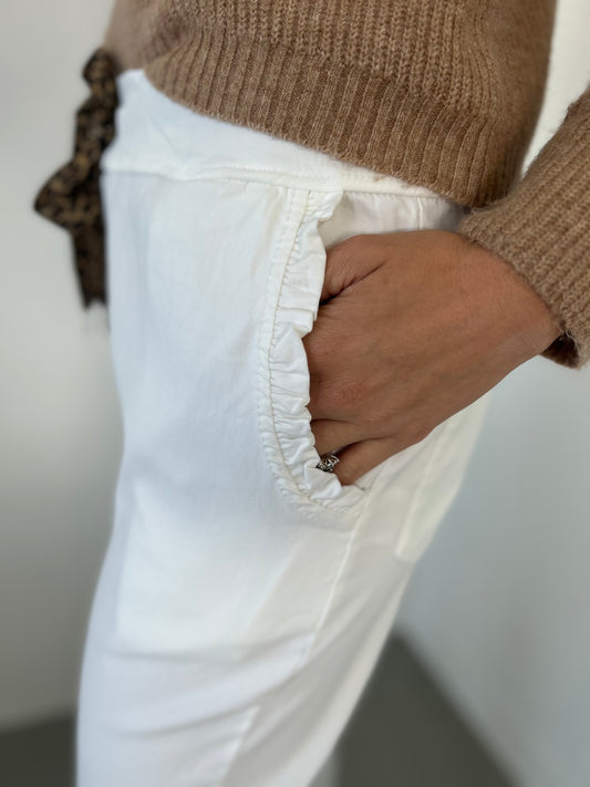 Italian pants - White frill