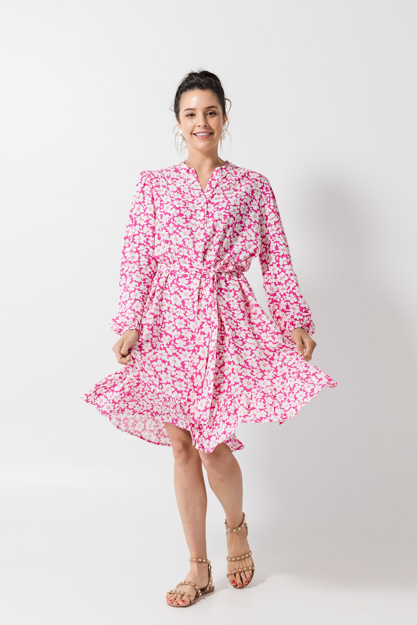 Robyn dress - Pink daisy