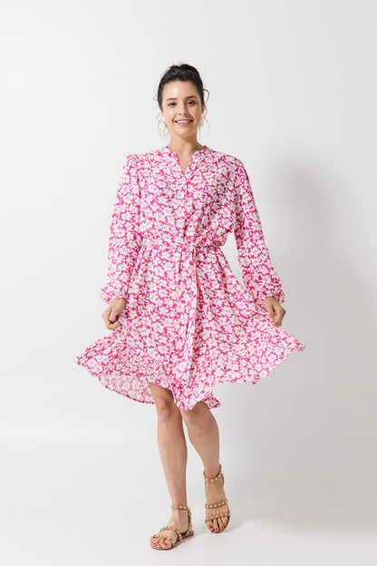 Robyn dress - Pink daisy