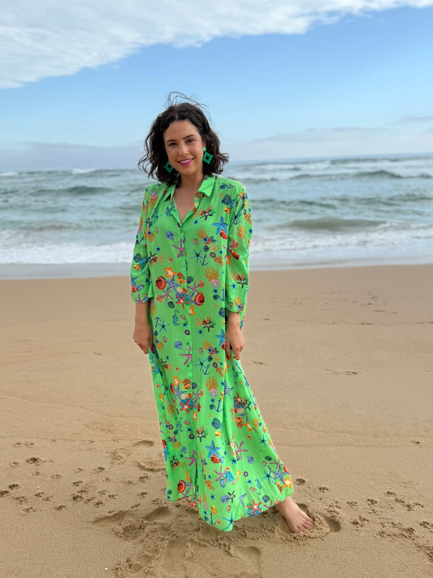 Amanda dress - green sea soul