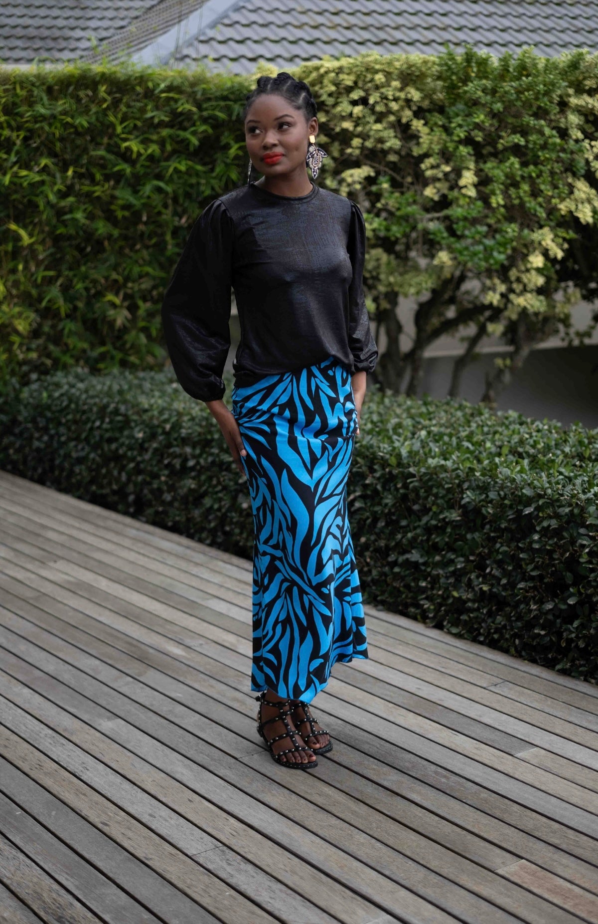 Brenda skirt - Blue zebra