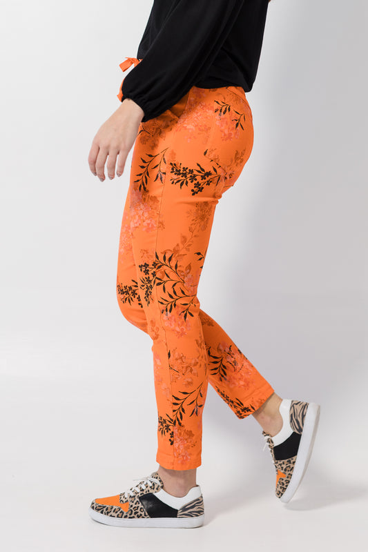 Italian pants - Orange floral