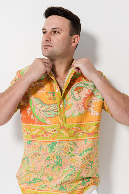 Men’s shirt - Apricot paisley