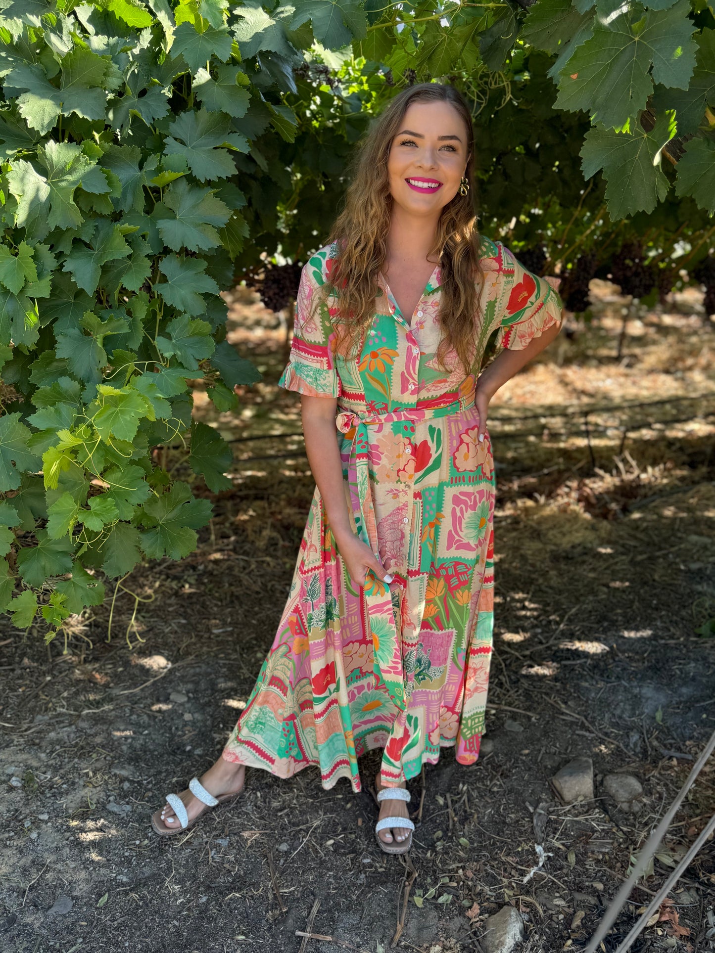 Colleen dress - Botanical amalfi