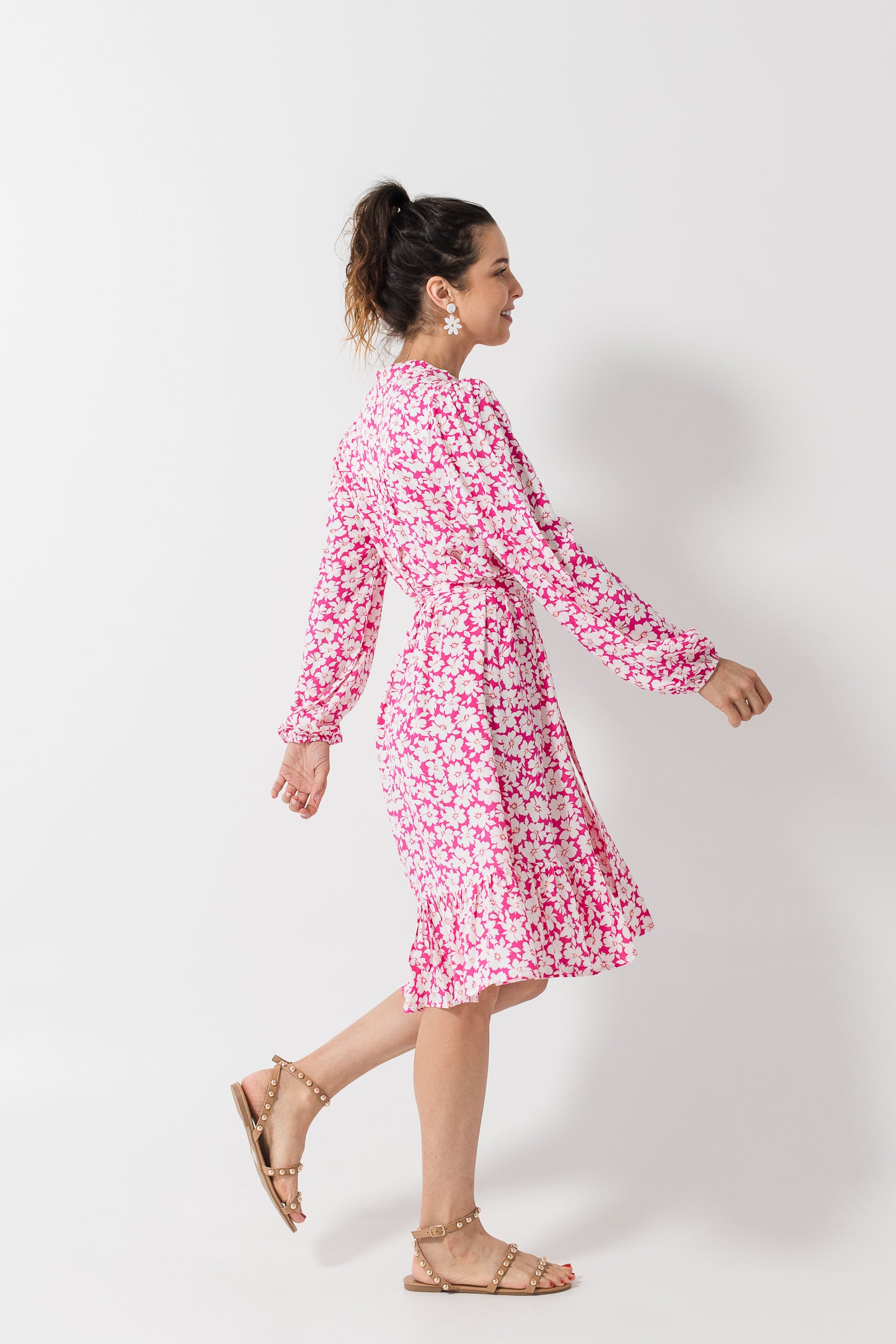 Robyn dress - Pink daisy