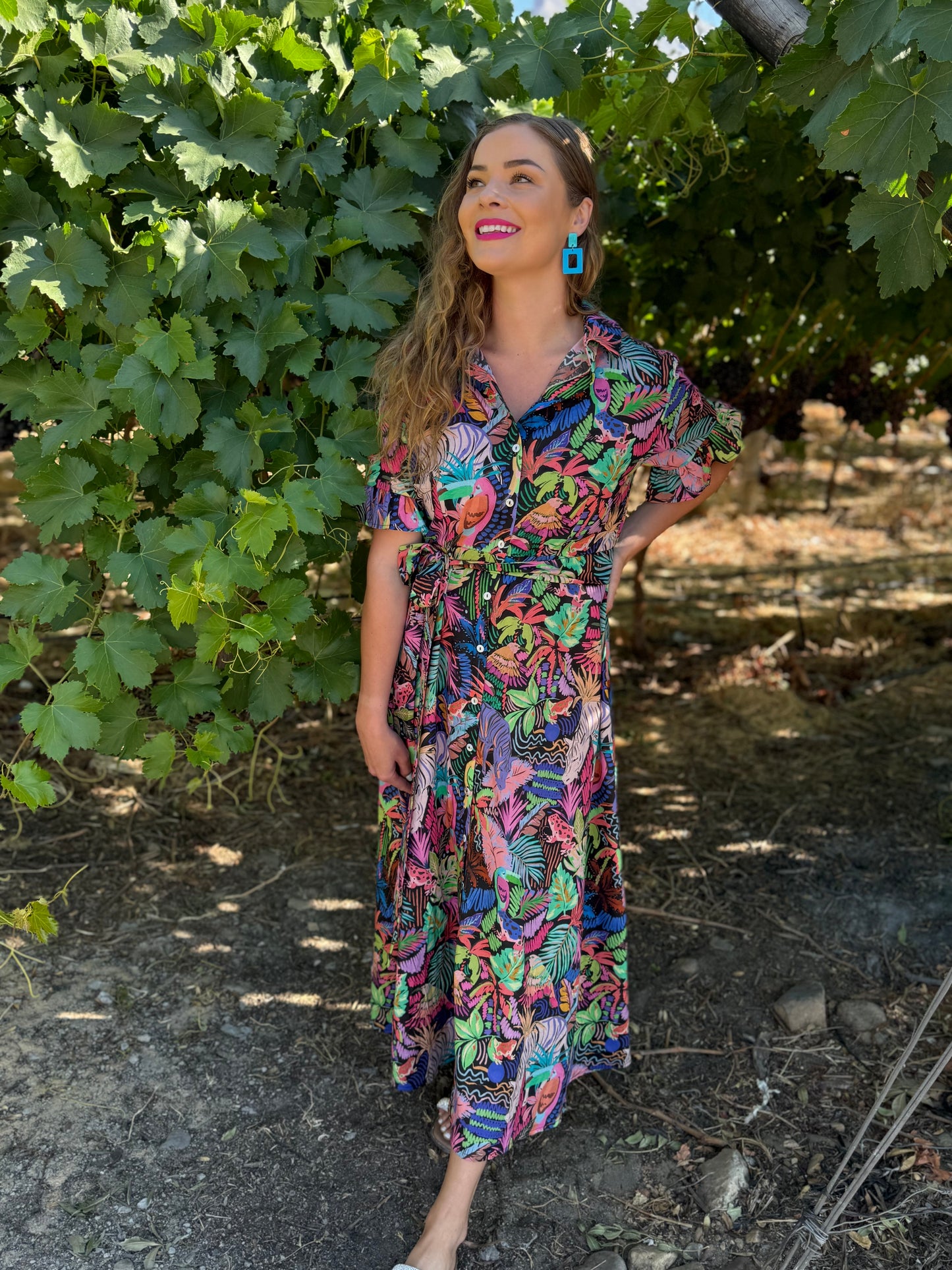 Colleen dress - Highlighter jungle