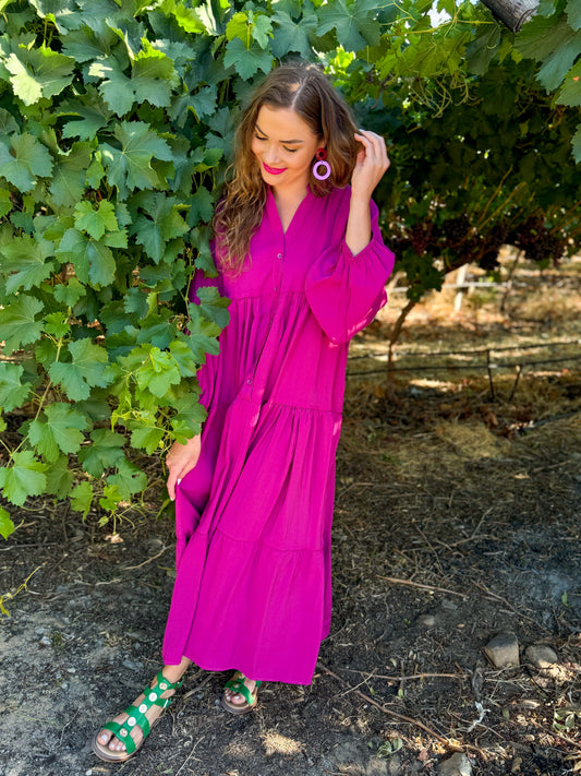 Jenna dress - Magenta Orchid