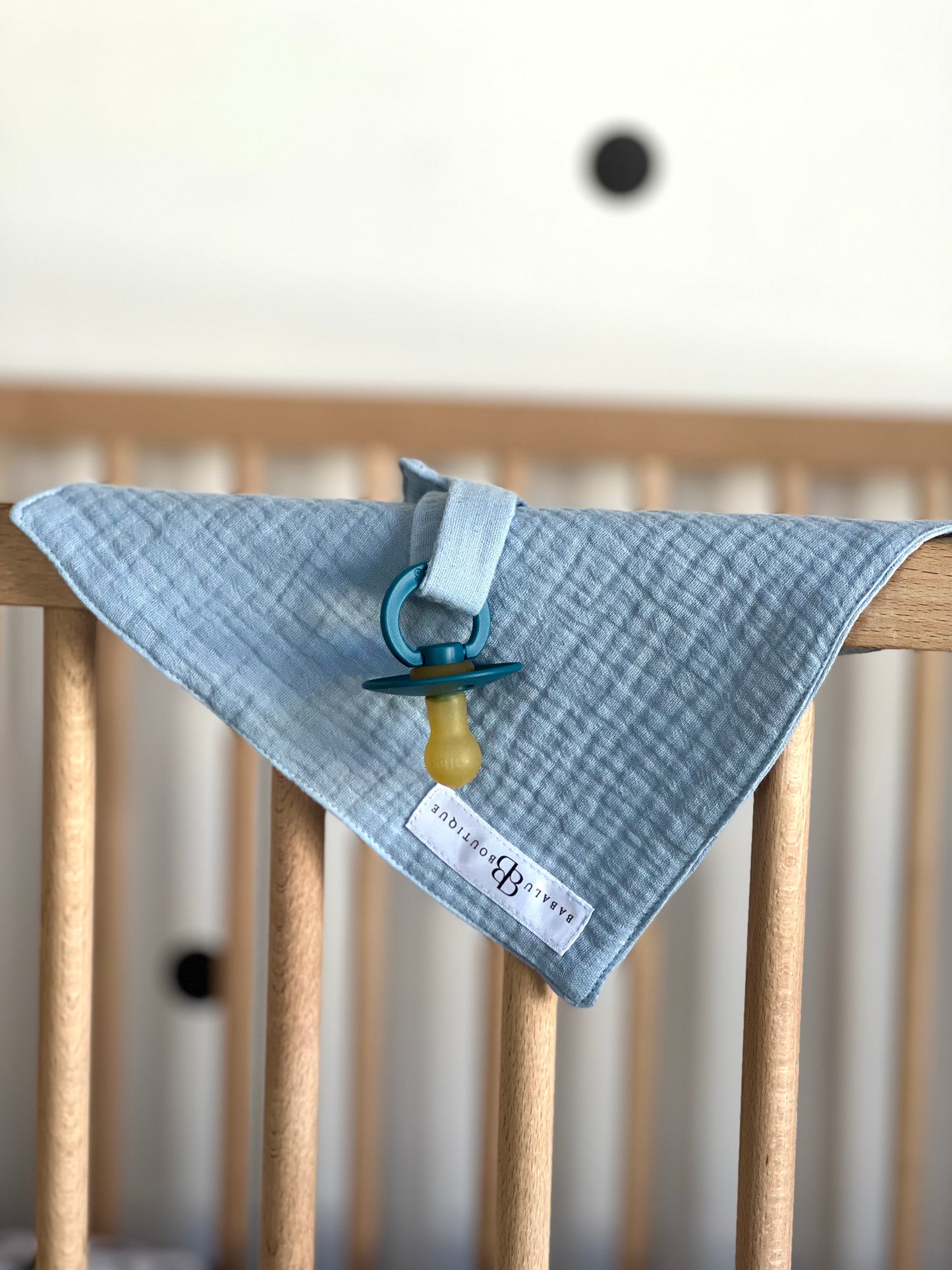 Dummy doekie/pacifier comforter- baby blue - Babalu boutique