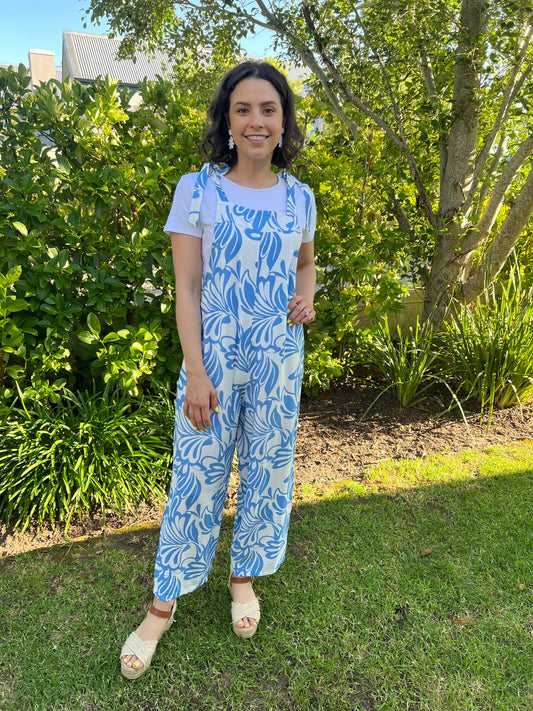 Emma jumpsuit - Blue swirl