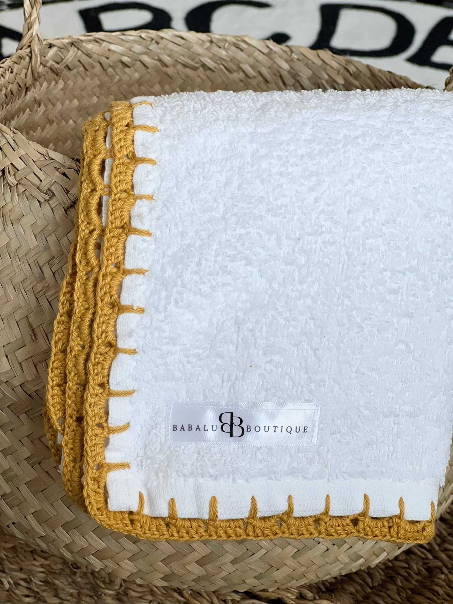 Burp cloth - Mustard Babalu boutique