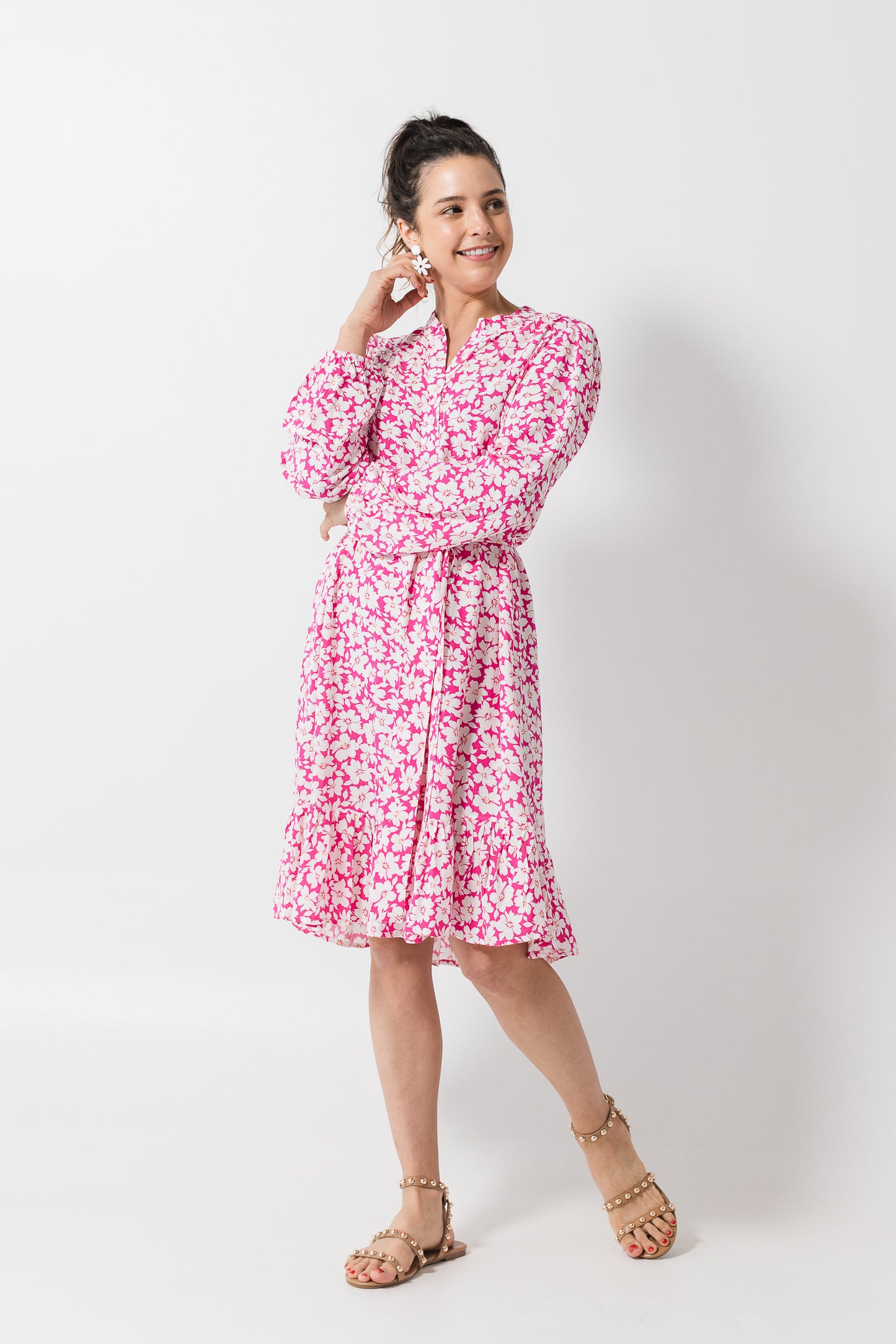 Robyn dress - Pink daisy