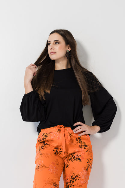 Italian pants - Orange floral