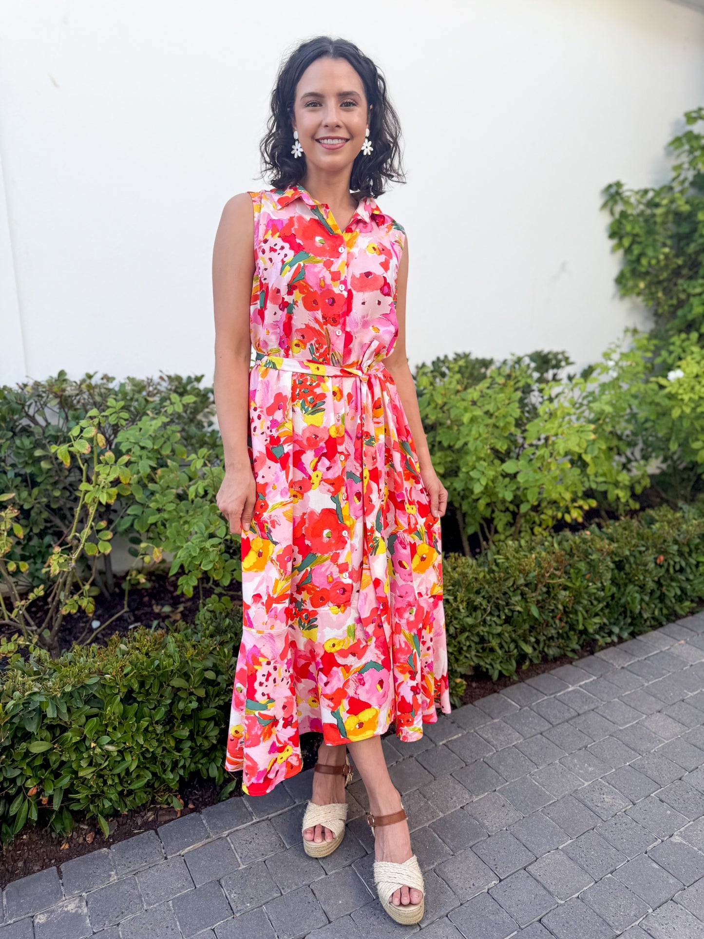 Gail dress - Painted floral