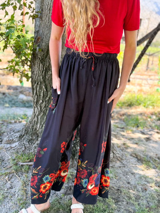 Jessie pants - Red floral