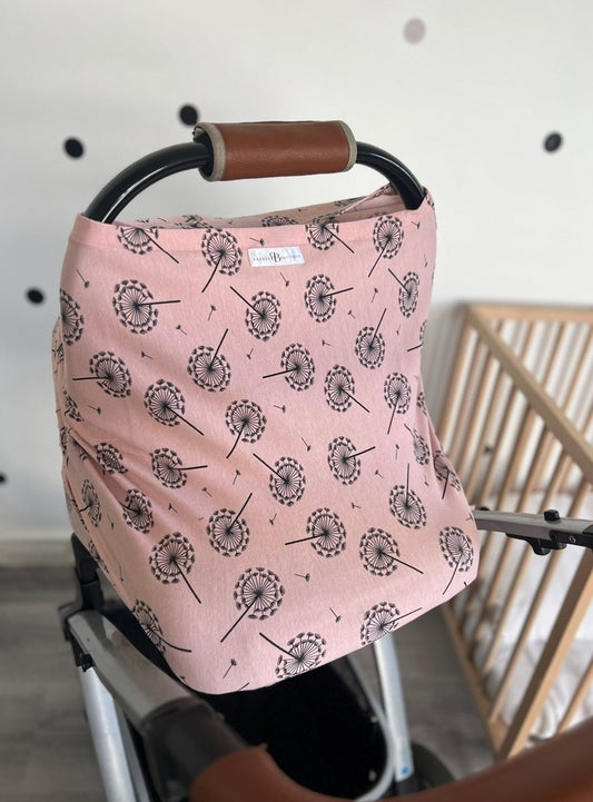 Car seat cover / feeding blanket - Dandelion Babalu boutique