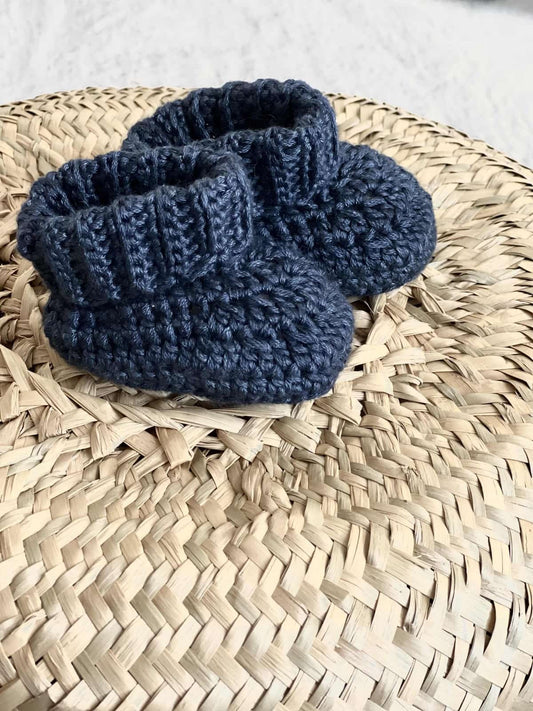 Cashmere baby shoes - Navy Babalu boutique