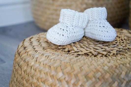 Cashmere baby shoes - Off white Babalu boutique