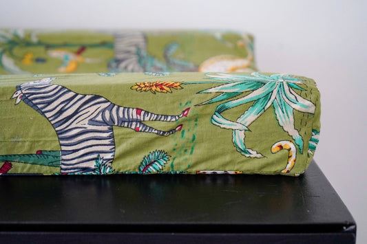 Changing mat cover- Green jungle Babalu boutique