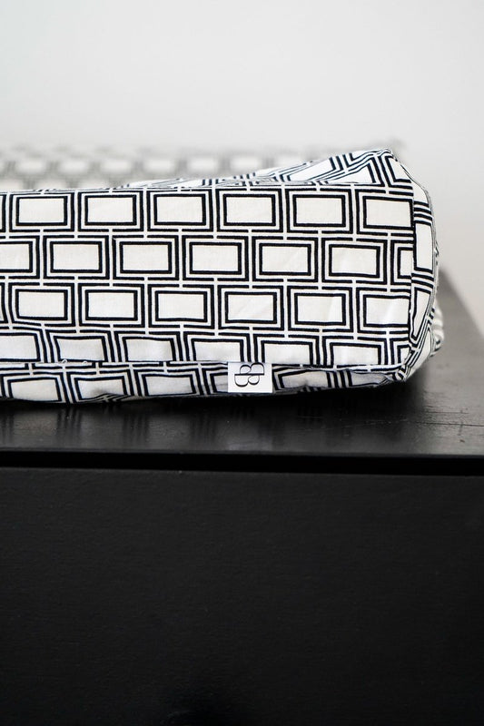 Changing mat cover only - Black and white geometric print Babalu boutique