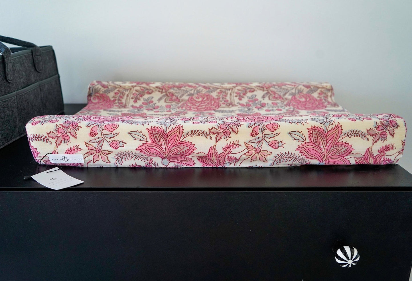 Changing mat cover only- pink floral Babalu boutique