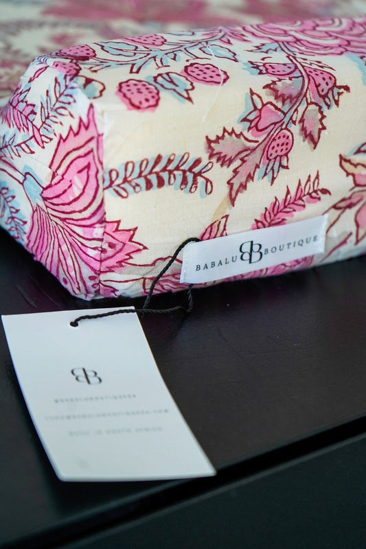 Changing mat cover only- pink floral Babalu boutique