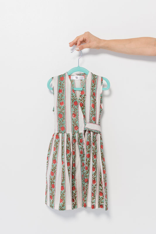 Wrap dress - Floral stripe