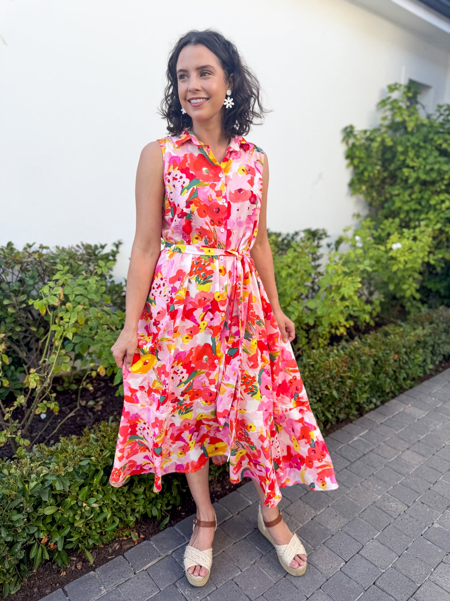 Gail dress - Painted floral