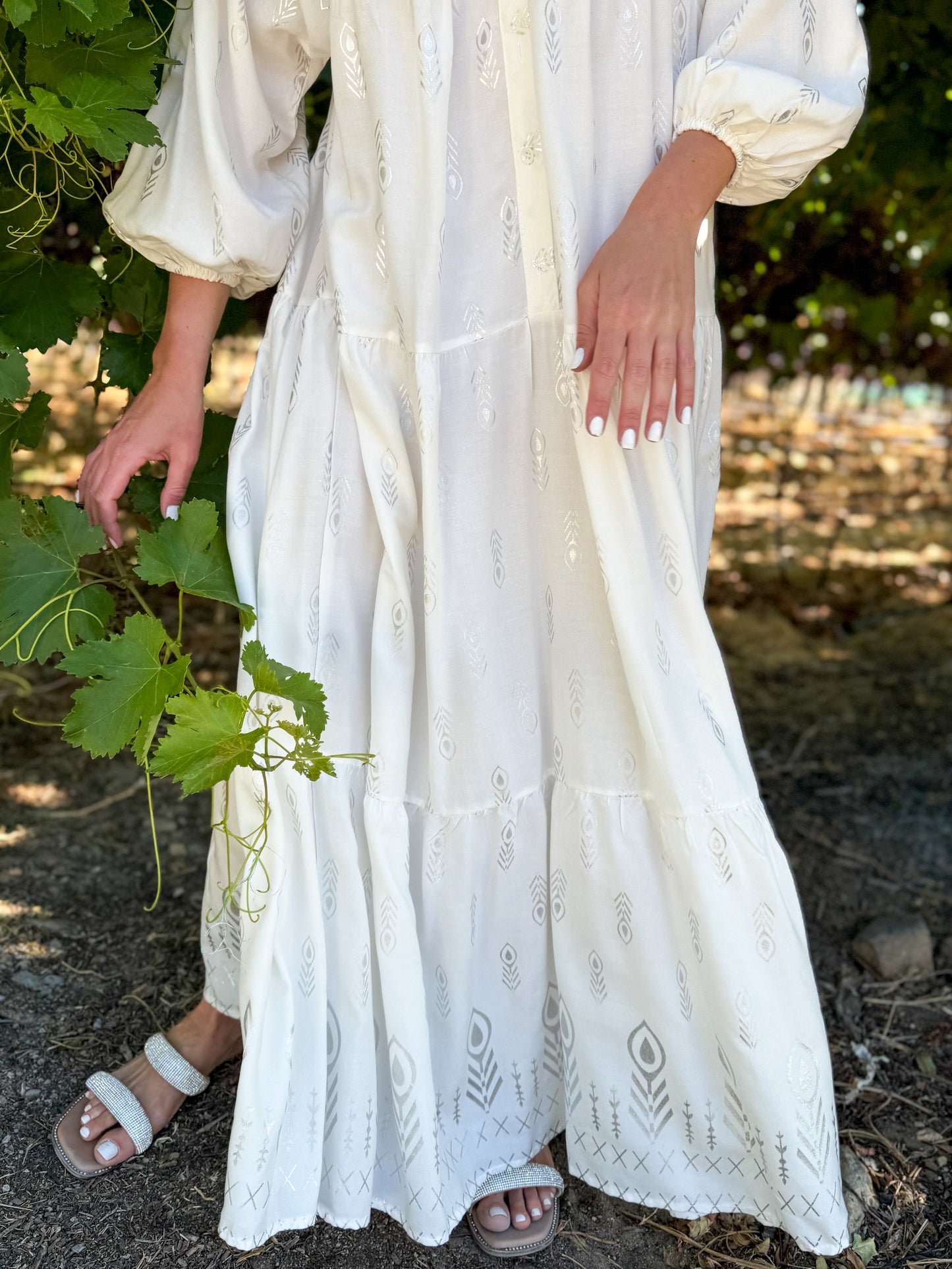 Jenna dress - White feather