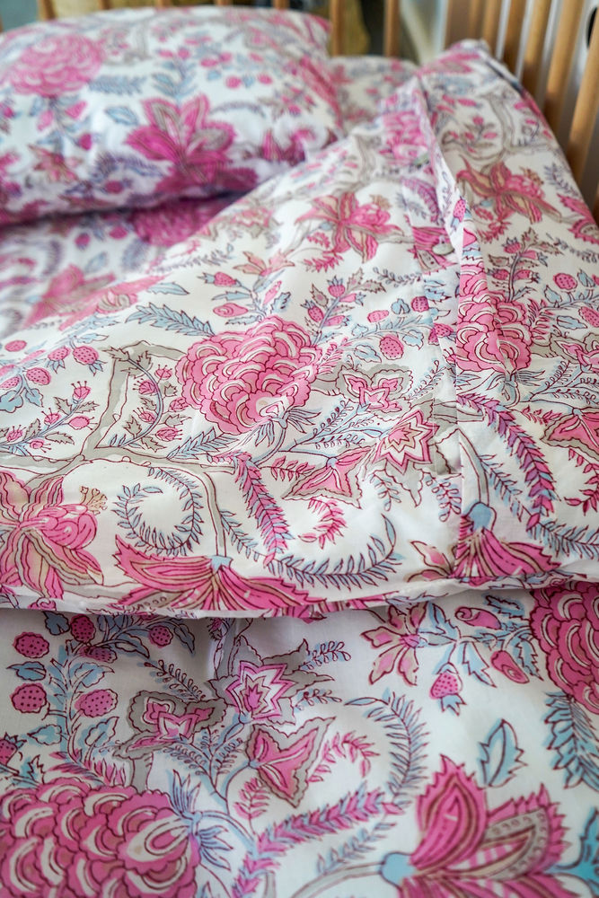 Duvet cover set - pink floral Babalu boutique