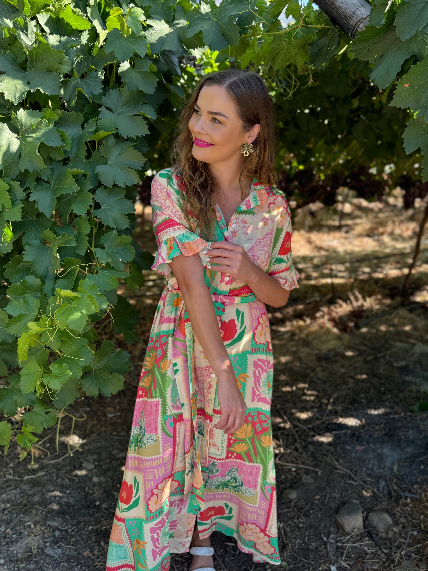 Colleen dress - Botanical amalfi