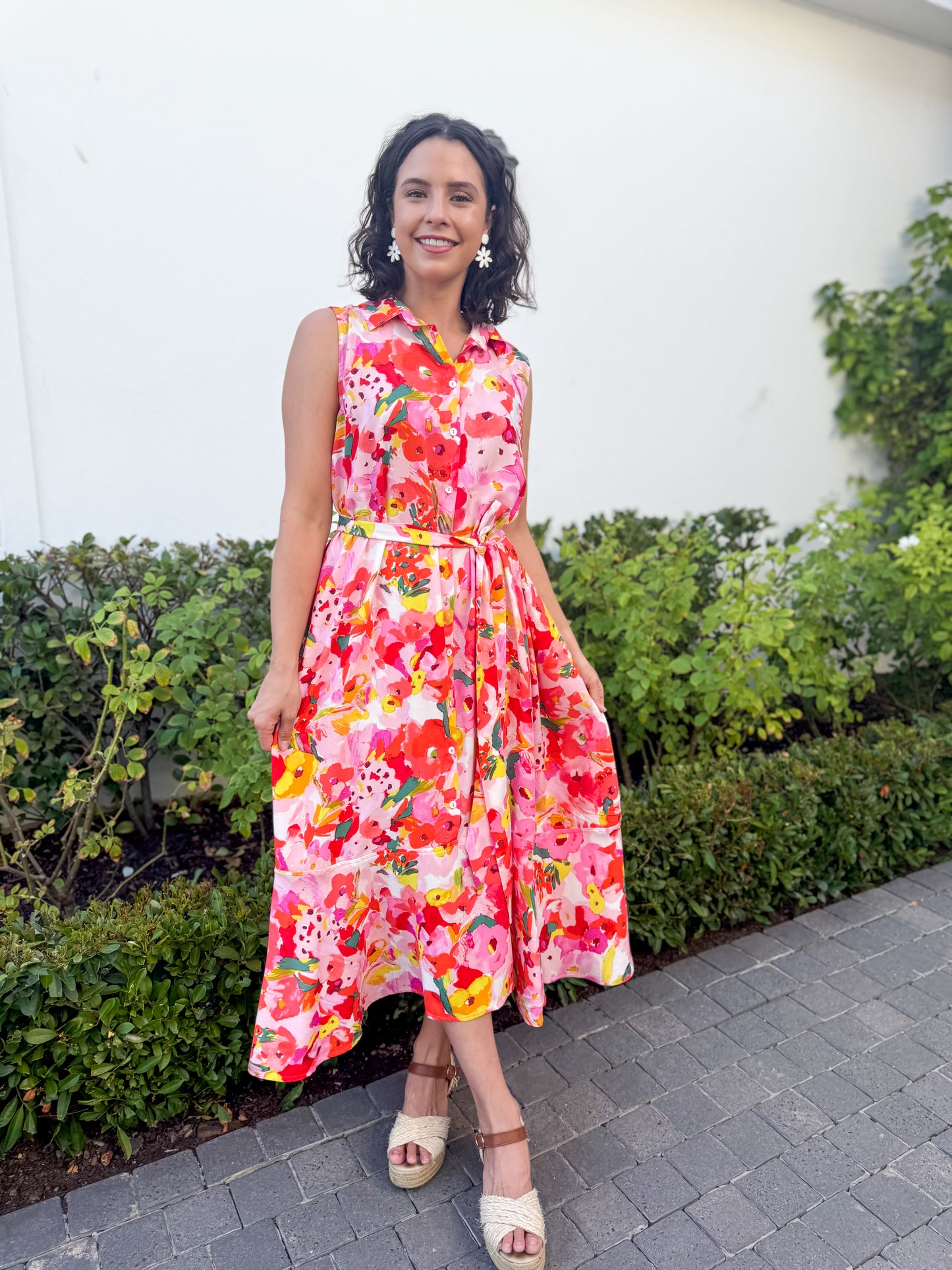 Gail dress - Painted floral