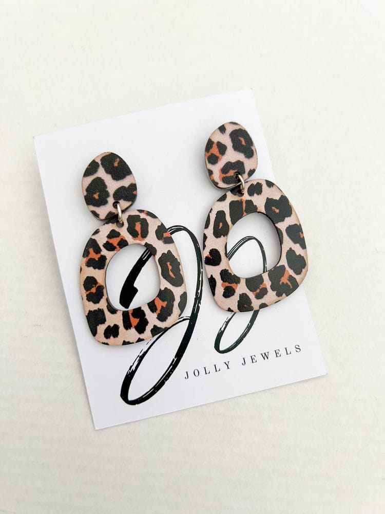 Geo Leopard earrings Babalu boutique