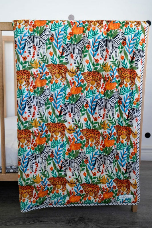 Quilt - white jungle Babalu boutique