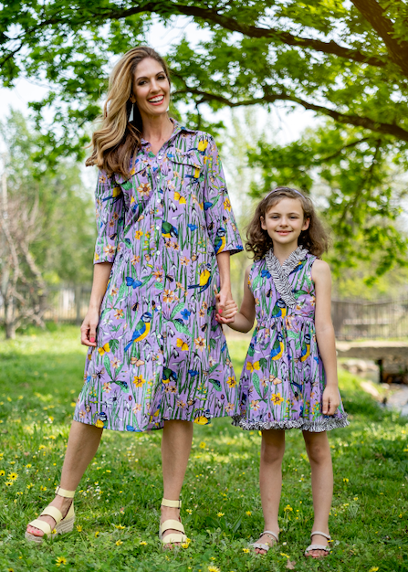 Wrap dress- Purple bird wrap dress Babalu boutique